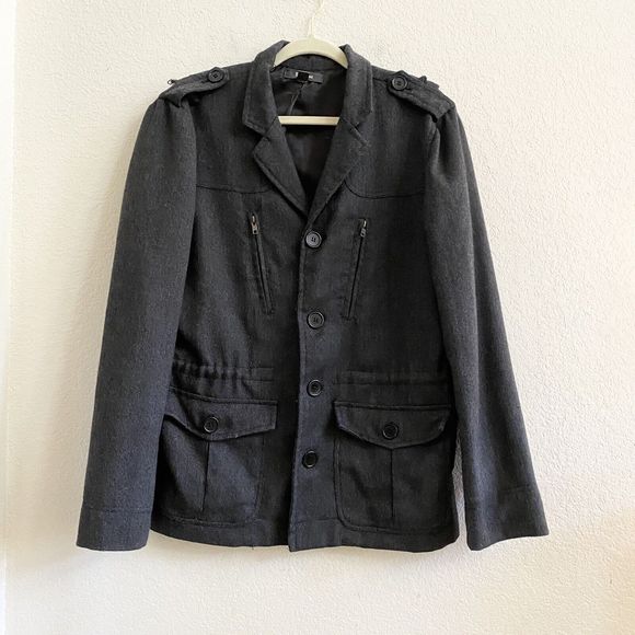 Heritage‎ 1981 Jacket Mens  Size M Black Wool Blend Button Front Classic Edition - Picture 7 of 9